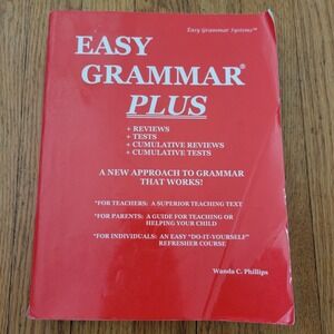 Easy Grammar Plus Systems Red Book Wanda Phillips 95 English Phonics Home School